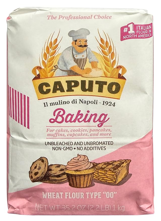 Antimo Caputo Baking (Pasticceria Pastry) 00 Flour 2.2 Pound Bag - For Desserts &amp Shortbreads - From Italy Type 00 Wheat (Pack of 4)