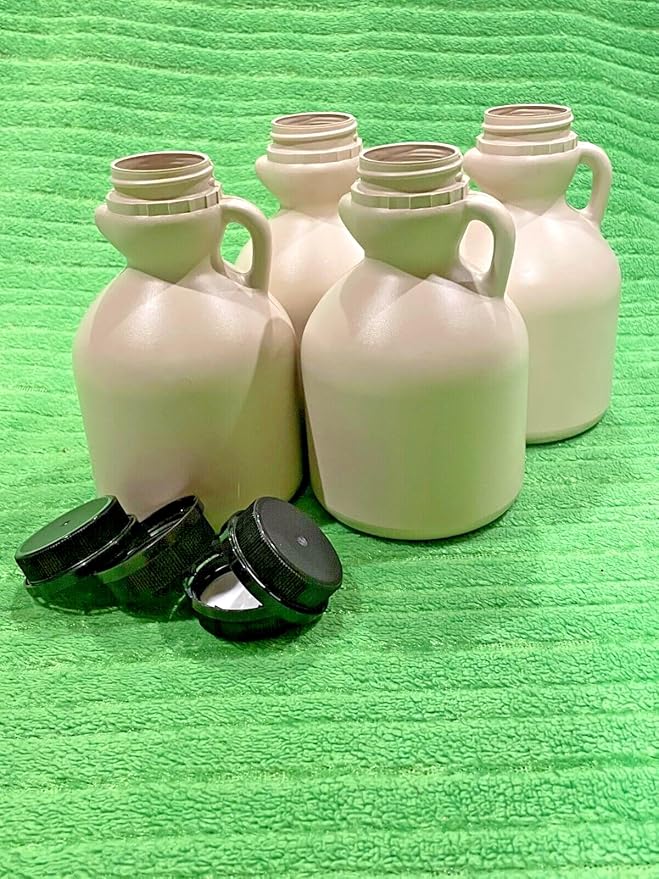 Liberty Supply Empty Maple Syrup Jugs - BLANK - Pint (16 FL OZ Each) - Case of 4 Containers MADE IN USA with Food Grade Materials.