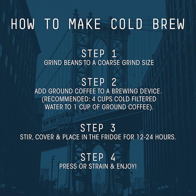Stone Street Cold Brew Decaf Coffee Beans Swiss Water Process Low Acid 100% Arabica Gourmet Coffee Medium Roast Whole Bean 5 LB
