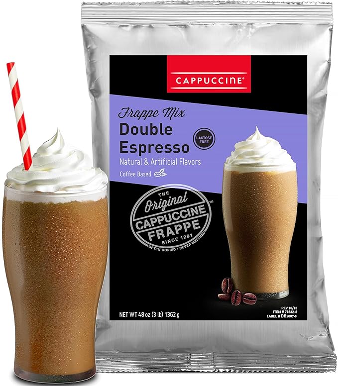 Cappuccine Double Espresso Frappe Mix 3 Pound (Pack of 1)