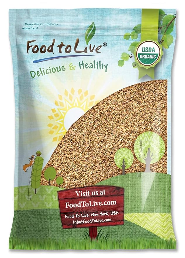 Food to Live Organic Oat Groats 5 Pounds – 100% Whole Grain Non-GMO Seeds Kosher Raw Non-Irradiated Vegan Bulk Low Glycemic Rich in Protein Fiber Copper and Manganese