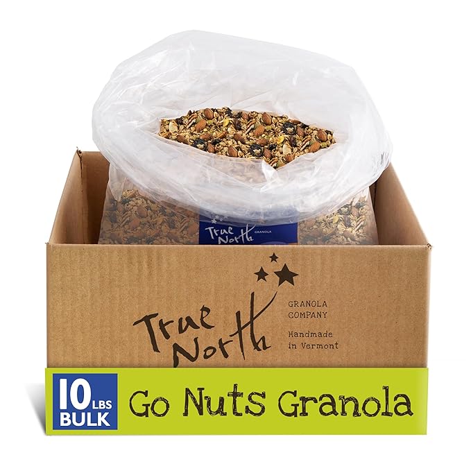 True North Granola – Go Nuts Granola with Dried Cranberries Almonds Coconut Pecans and Pistachios All Natural and Non-GMO Bulk Bag 10 lb.