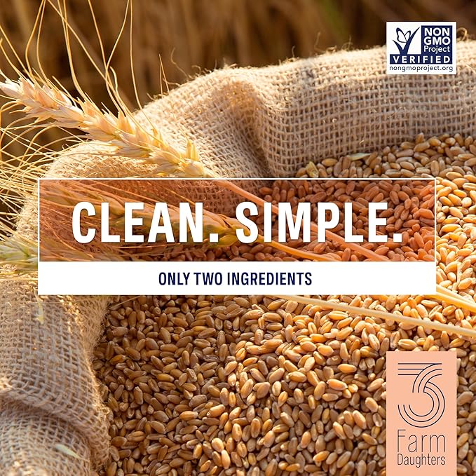 Three Farm Daughters X Molly Yeh High Fiber Orzo Pack Irresistible Low GI Non GMO Orzo Pasta Noodles Low Net Carb Made in the USA from Just 2 Simple Ingredients 12 oz. (4 Pack)