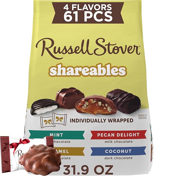 RUSSELL STOVER Shareables Assorted Milk &amp Dark Chocolate Candy Gift Bag 31.9 oz.