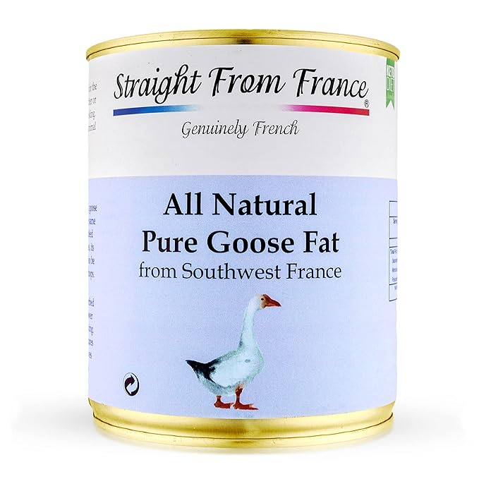 Straight from France Genuinely French All Natural Pure Goose Fat for Cooking from Southwest France Keto and Paleo Diet Friendly Can 695g 24.5 Oz (Pack of 2)