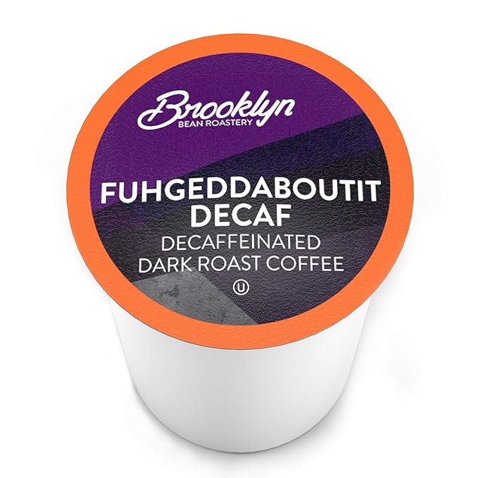 Brooklyn Beans Coffee Pods Fuhgeddaboutit Decaf - Compatible with Keurig K Cup Brewers Including 2.0 Coffee Makers 40 Count Bold and Rich
