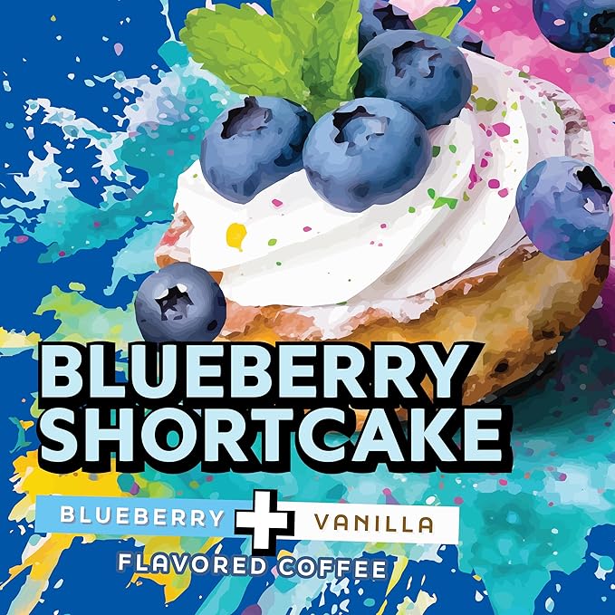 Java Factory Coffee Pods Blueberry Flavored Coffee for Keurig K-Cup Brewers Blueberry Shortcake 40 Count