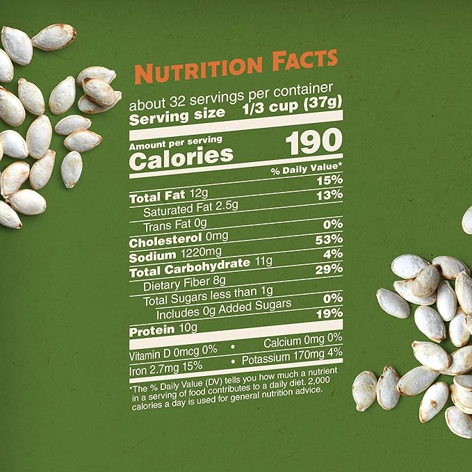 BIGS Pumpkin Seeds Simply Salted Homestyle Flavor 5 oz. (Pack of 12)