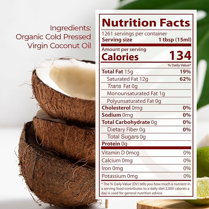 Kevala Organic Coconut Oil - Great in High-Heat Cooking and Baking for Homes and Foodservice Natural and Fresh Coconut Flavor that Complements Recipes from Many Cultures Bulk Size for Bakeries 5 gal