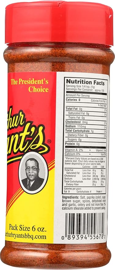 Arthur Bryant's BBQ Meat and Rib Rub (6 oz) — BBQ Rub for Ribs Brisket Chicken Pork &amp More — Rib Rubs for Smoking and Grilling (3-Pack)