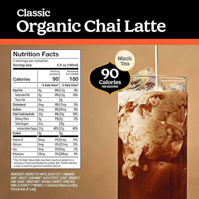 Yogi Barista Classic Organic Chai Latte - 32 Fluid Oz (3 Pack) - Organic Chai Tea Concentrate - Supports Healthy Digestion - Includes Black Tea Ginger Cardamom Cinnamon &amp More