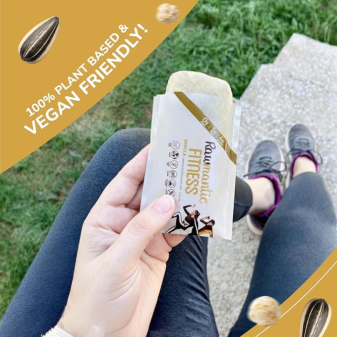 Rawmantic Fitness Vanilla Energy Bar (12 Mini Bars x 60g) – Organic Coconut Milk &amp Vanilla Protein Puffed Quinoa Sorghum Millet &amp Buckwheat - No Artificial Flavors Plant-Based Non-GMO &am