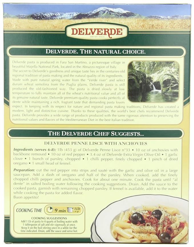Delverde Penne Lisce 1-Pound (Pack of 12)