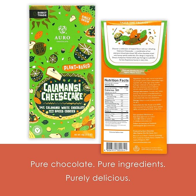 Auro - Fiesta Collection - Filipino Chocolate Bundles (Calamansi Cheesecake 34% 3 Pack)