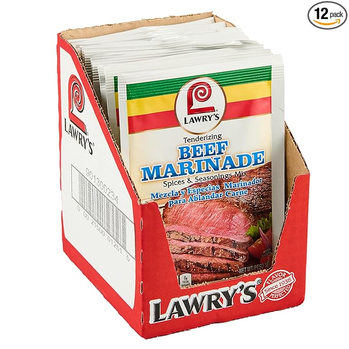 Lawry's Tenderizing Beef Marinade Spices &amp Seasonings Mix 1.06 oz (Pack of 12)