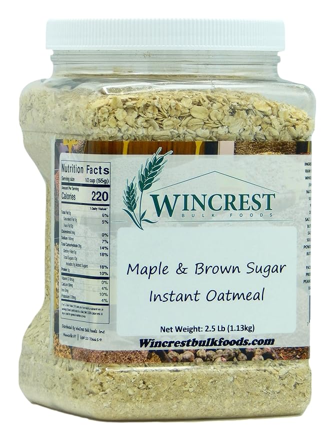 Instant Flavored Oatmeal - 2.5 Lb Tub (Maple Brown Sugar)