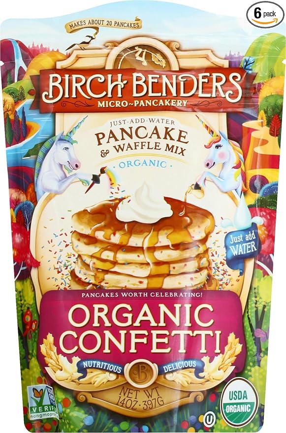 Birch Benders Pancake &amp Waffle Confetti Mix 14 oz (Pack of 6)