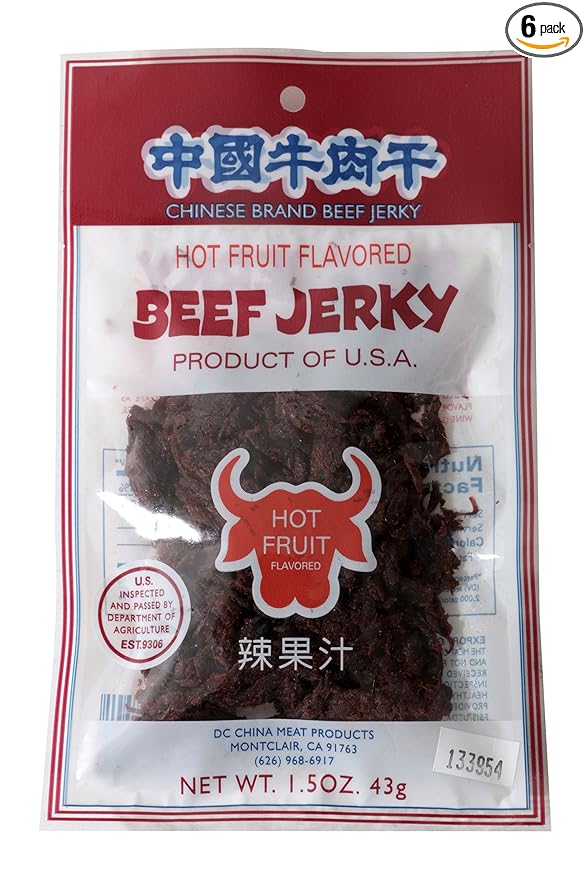 Beef Jerky (Hot Fruit Flavored) 1.5oz (Pack of 6)