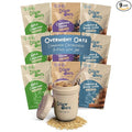 Dozy Oats Overnight Oatmeal Packets Cinnamon Oatalicious Variety Box with Rolled Oats Chia Seeds Date Powder and Dried Fruit. Gluten-Free Natural Source of Protein and Fiber 9-Pack and Jar