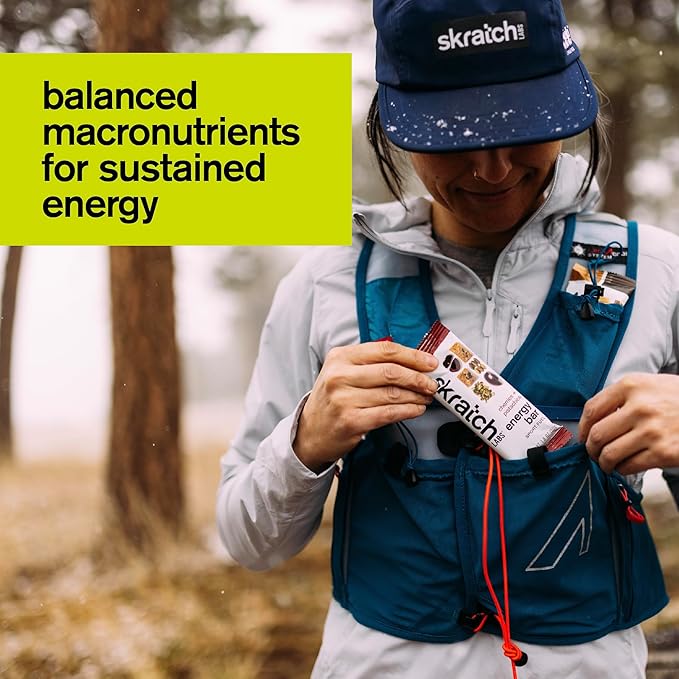 Skratch Labs Energy Bar | Cherry + Pistachio (12 Pack) | Plant Based Healthy Snack | Low Sugar - 5g Protein | Non-GMO Gluten Free Soy Free Vegan Kosher
