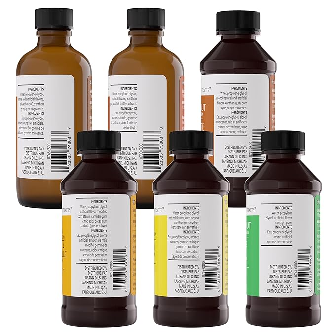 Lorann Oils Variety Bakery Emulsion: Multiple Flavors Perfect for Enhancing Baking Variety in Cakes Cookies &amp Desserts Gluten-Free Keto-Friendly Baking Essential for Your Kitchen 4oz per Bot