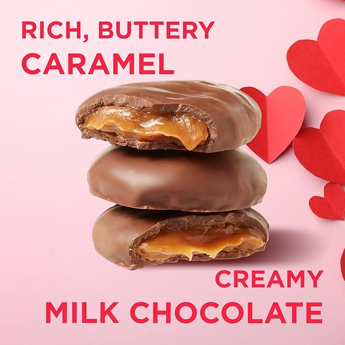 RUSSELL STOVER Valentine's Day Milk Chocolate Caramel Heart 1.3 oz. (Pack of 18)