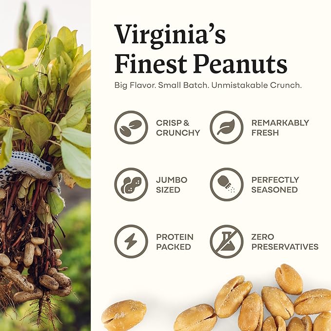 Belmont Peanuts Holiday Gift Bundle with Sea Salt and Butter Toffee Virginia Peanuts 20 oz (2 Pack) – Hand Seasoned No Preservatives Absolutely Delicious – A Secret Santa Favorite
