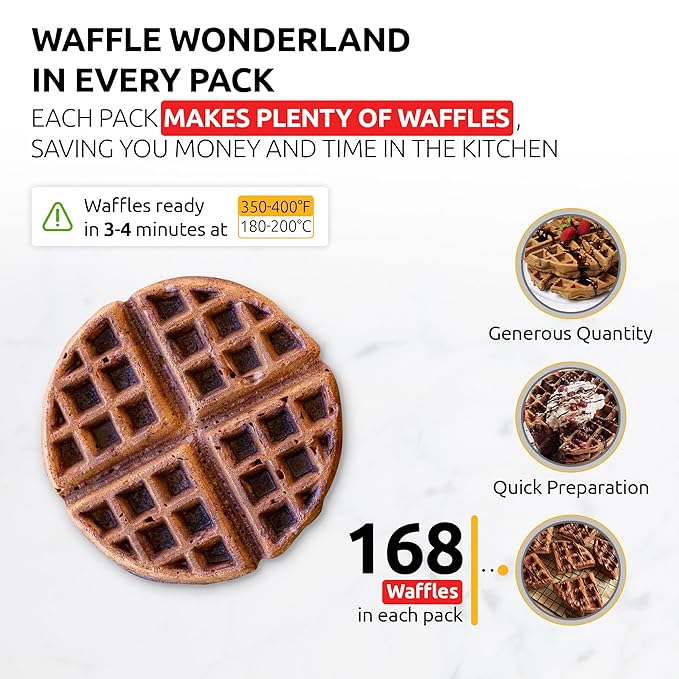 OldSoul Professional Belgian Waffle Mix | 30 Lbs | Crispy | Chocolate Flavour | 168 Waffles (30 Lbs Traditional)
