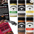 Kinders Buttery Garlic &amp Herb Woodfired Garlic The Blend Buttery Steakhouse All Purpose Seasoning &amp Rub 5 pk (28.75 oz) + BBQ Masters &amp Opener (7 Items)!