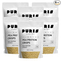 PURIS Pea Protein Crisps – Plant-Based Crunch | 18g Per Serving | Non-GMO Gluten-Free Soy-Free | No Sugar | Clean Label Inclusion for Snacks Bars &amp Baking | Made in USA | Unflavored | 1 lb (6 Pac