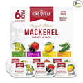 King Oscar Skinless &amp Boneless Mackerel Variety Pack 4.05 Ounce Cans (Pack of 6) Skinless &amp Boneless Wild Caught Canned Mackerel