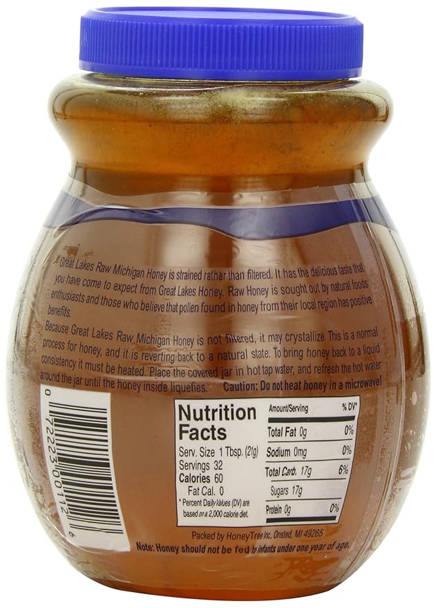 HoneyTree Great Lakes Raw Michigan Honey 24-Ounce