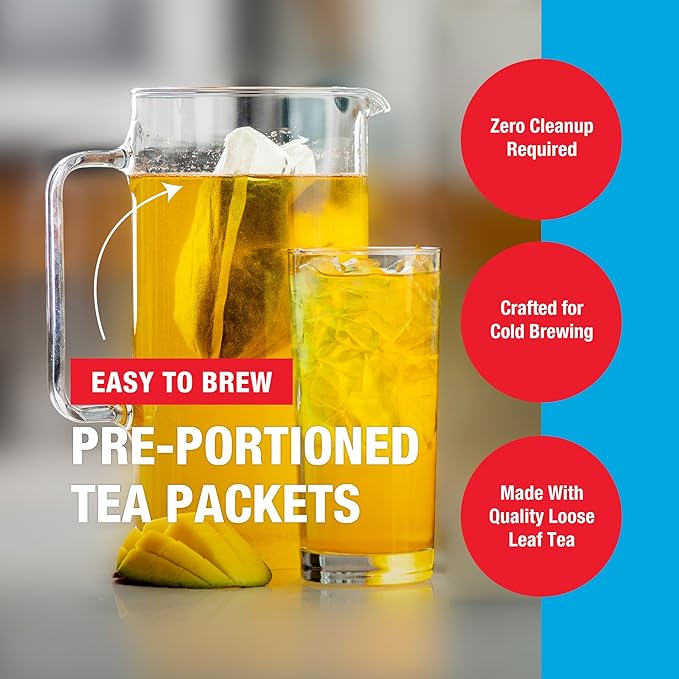 Tiesta Tea - Lavender Chamomile Cold Brew Loose Leaf Soft Chamomile Herbal Tea Non-Caffeinated Iced Blend Cold Brew Packets Makes 64oz of Pitcher Per Bag (Pack of 10)