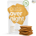 Oats Overnight Cookie Butter - Overnight Oats with 20g Whey Protein High Fiber Breakfast Protein Shake - Gluten Free Oatmeal Non GMO High Protein Oatmeal (2.7 oz per Meal) (8 Pack)