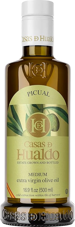 Casas De Hualdo Picual Extra Virgin Olive Oil Imported From Spain (500 ML Pack of 6)