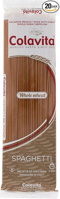 Colavita Pasta - Whole Wheat Spaghetti 1 Pound - Pack of 20