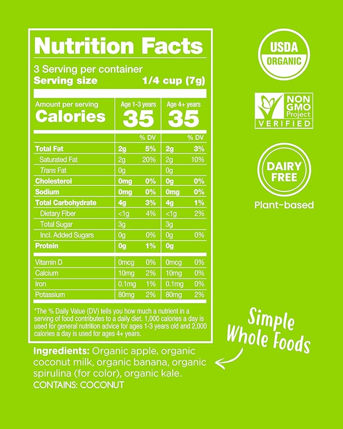 Amara Organic Fruit Bites Apple Kale - No Artificial Colors/Dyes Added Sugar Dairy-Free Fruit Snacks Made with Organic Whole Foods Healthy Fruit Snacks for Kids - 6 Pack