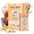Wise Bar Adaptogen Mushroom Nutrition Bars with Reishi Lions Mane &amp Ashwagandha Organic Vegan &amp Gluten Free Snacks for Natural Focus Energy &amp Immunity Support Peanut Butter Banana 12