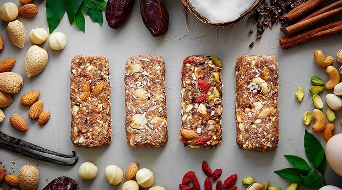 Mammoth Bar Variety Pack – 10 Organic Protein Bars – Prebiotic • Paleo • Gluten Free • Egg Protein • GMO Free • Raw • Premium Nuts