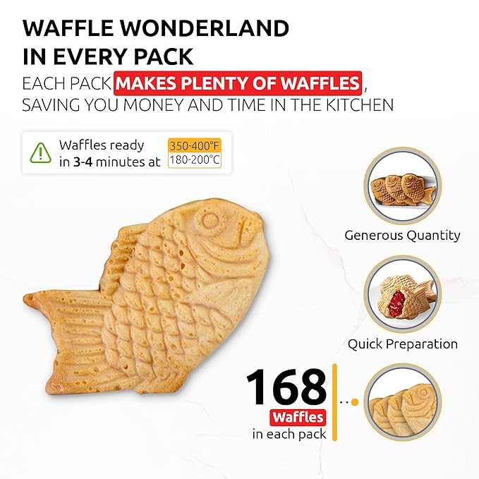 OldSoul Professional Taiyaki Waffle Mix | Crispy | Original Flavor | Dough Mix | GLUTEN FREE &amp VEGAN | 10 Lbs | 168 Waffles (10 Lbs Gluten Free &amp Vegan)