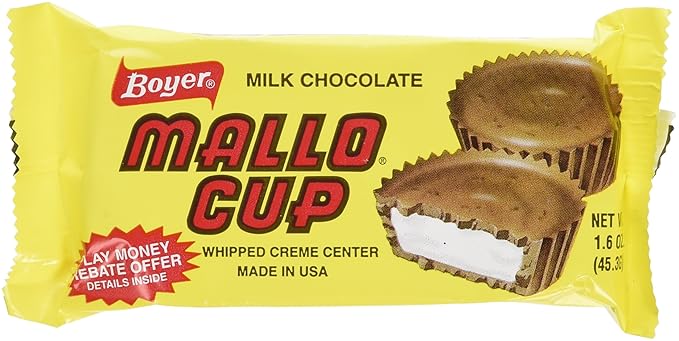 Boyer Candy Company Mallo Cups 1.6-Ounce Boxes (Pack of 24)