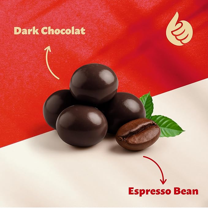 Dark Chocolate Covered Roasted Espresso Coffee Beans Candy 2-Pound Bag
