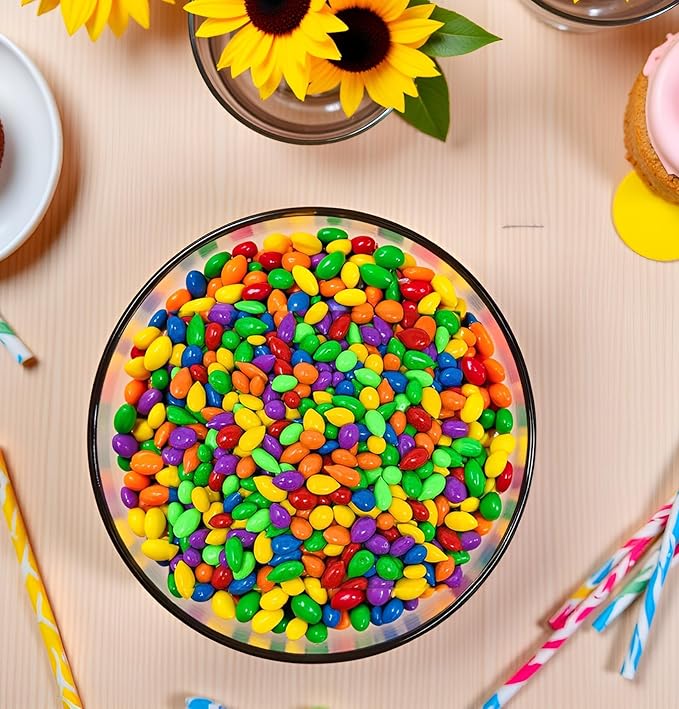 SweetGourmet Rainbow Candy Coated Chocolate Sunflower Seeds Milk Chocolate Gluten-Free 2 Pounds