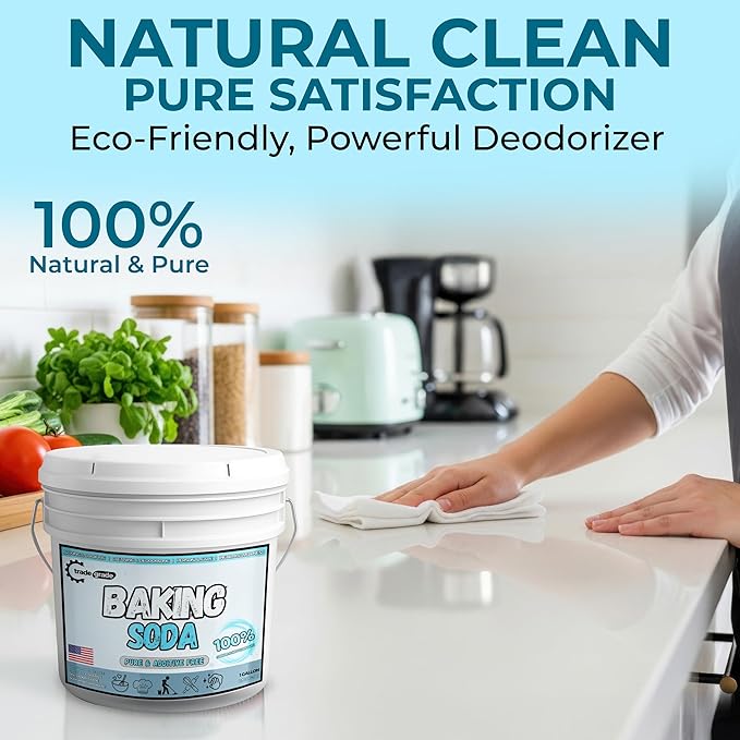 TradeGrade Pure Baking Soda Powder (1 Gallon) Food-Grade Sodium Bicarbonate Powder for Cooking Cleaning &amp Deodorizing