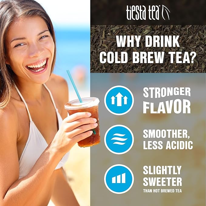 Tiesta Tea - Orange Tango Cold Brew Loose Leaf Premium Blend Non-Caffeinated10 Tea Packets Brews One 64oz Pitcher