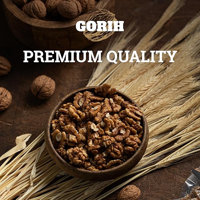 GORIH Walnuts Halves and Pieces 70 Oz - Natural Raw Unsalted Vegan Shelled - Unroasted Walnuts Perfect for Baking Cooking and Snack Topping