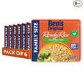 BEN'S ORIGINAL READY RICE Cilantro Lime Flavored Family Size Rice Easy Dinner Side 17.3 oz Pouch (Pack of 6)