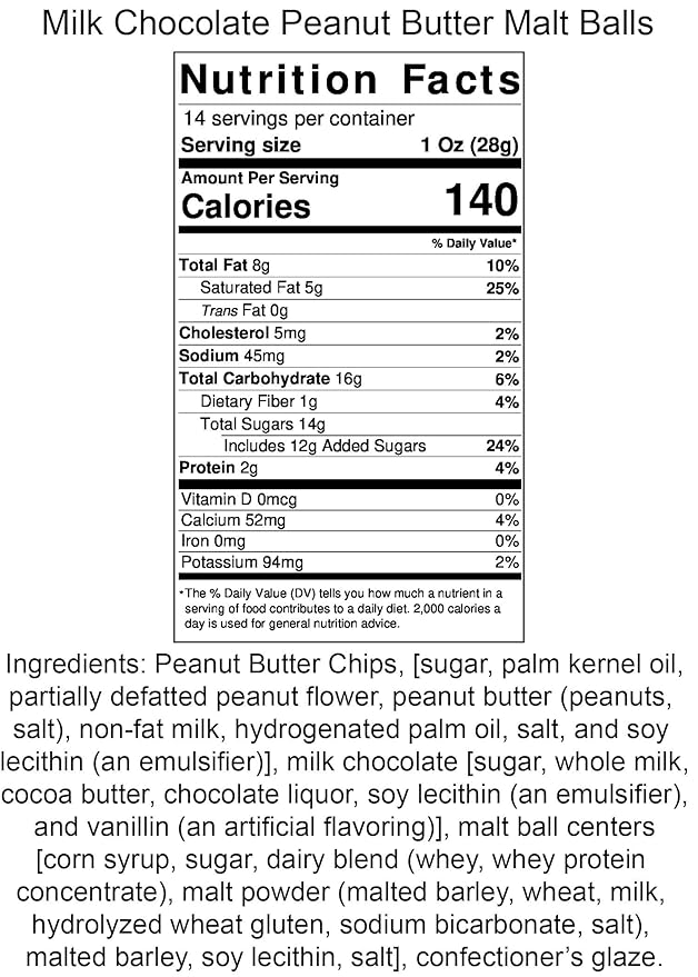 Arndts Fudgery Premium Chocolate Covered Candy (Peanut Buttery Malted Milk Balls (2-13 oz. Bags))