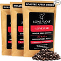 Lonestar - 3-Pack - Freshly Roasted After Your Order – Specialty Grade Low Acid Artisanal Medium to Dark Roast Whole Bean Coffee No Bitterness Ethically Sourced - Pack of 3 (12 Ounces Each)