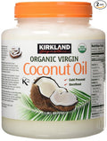 Kirkland Signature Cold Pressed Unrefined Organic Virgin Coconut Oil 84 Ounce (Pack of 2)